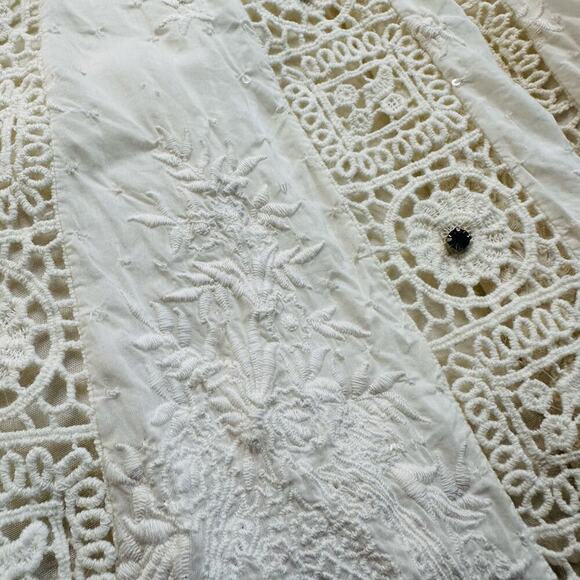 Free People Crochet and Embroidered Swing Dress with Rhinestones - Picture 4 of 11